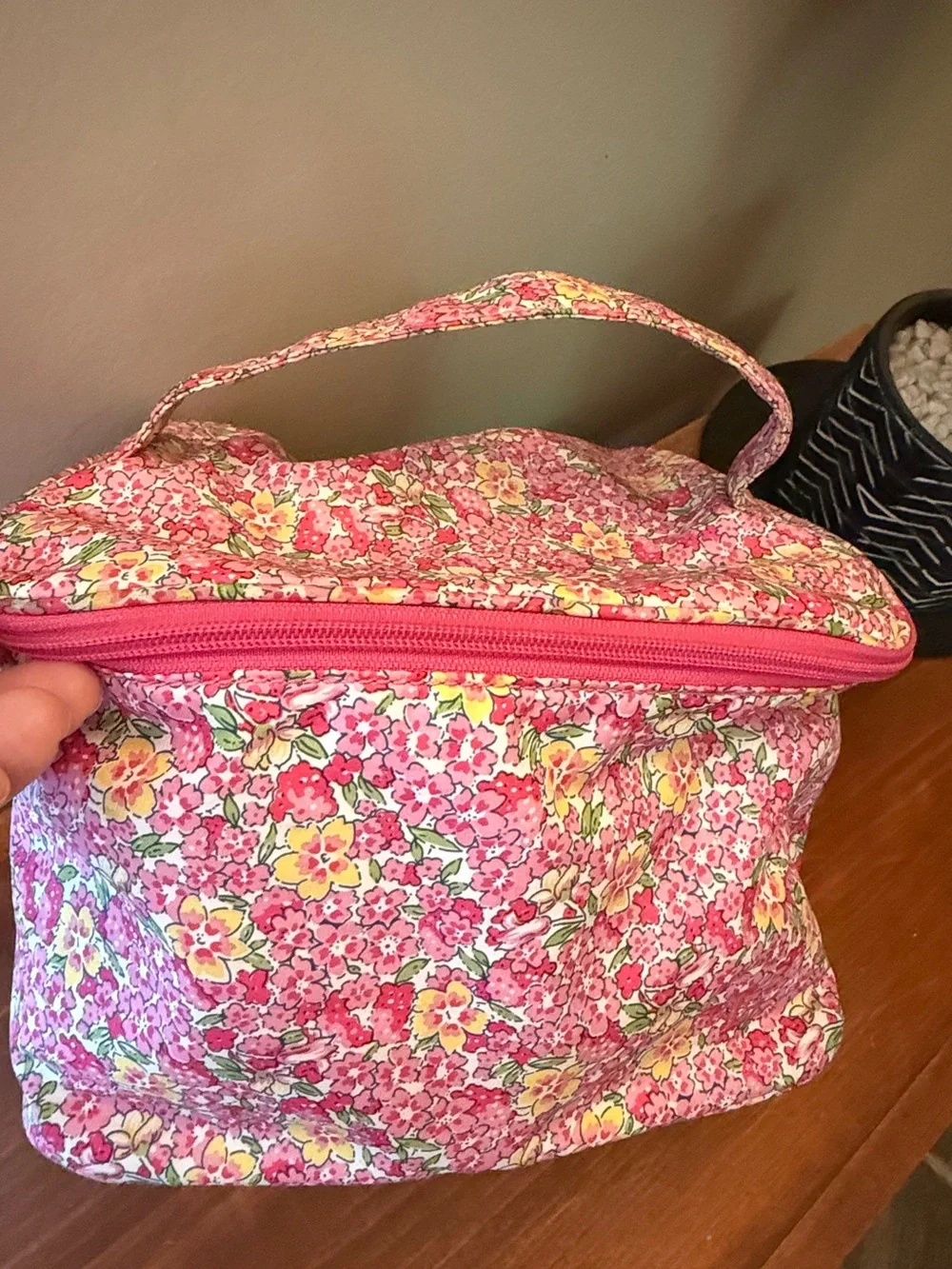 Lauren Ralph Lauren Floral Cosmetic Train Case Makeup Travel Bag